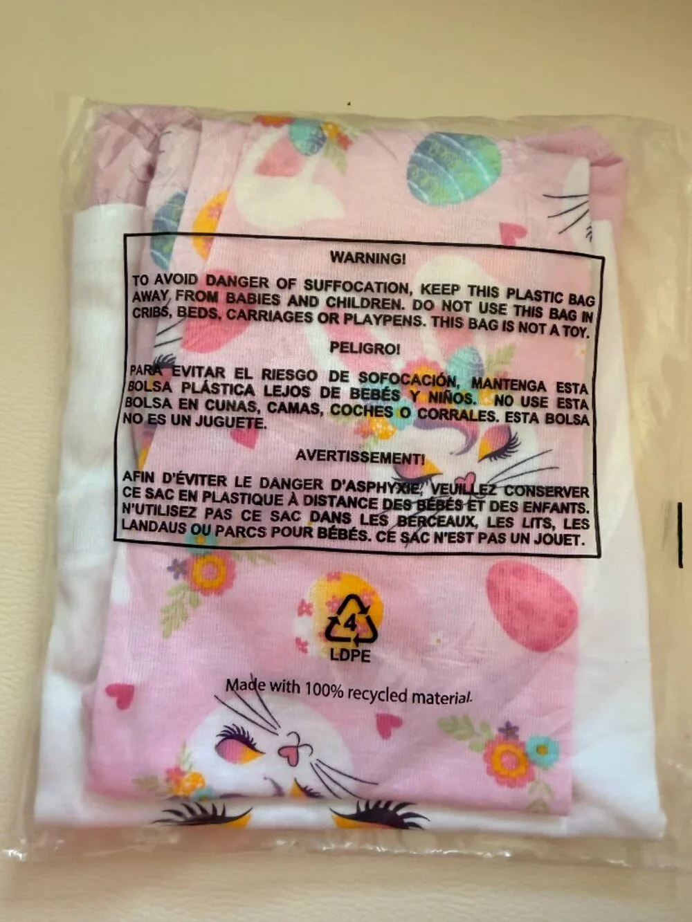 NWT ✨ Toddler Girls Easter Bunny Snug Fit Cotton Pajamas - Size: 2T